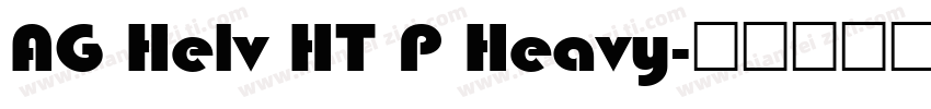 AG Helv HT P Heavy字体转换